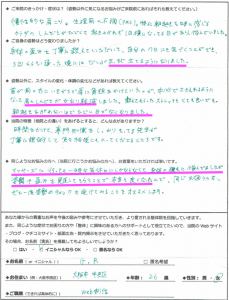 肩こり、PMS、起床時の体のだるさでご来院の方アンケート